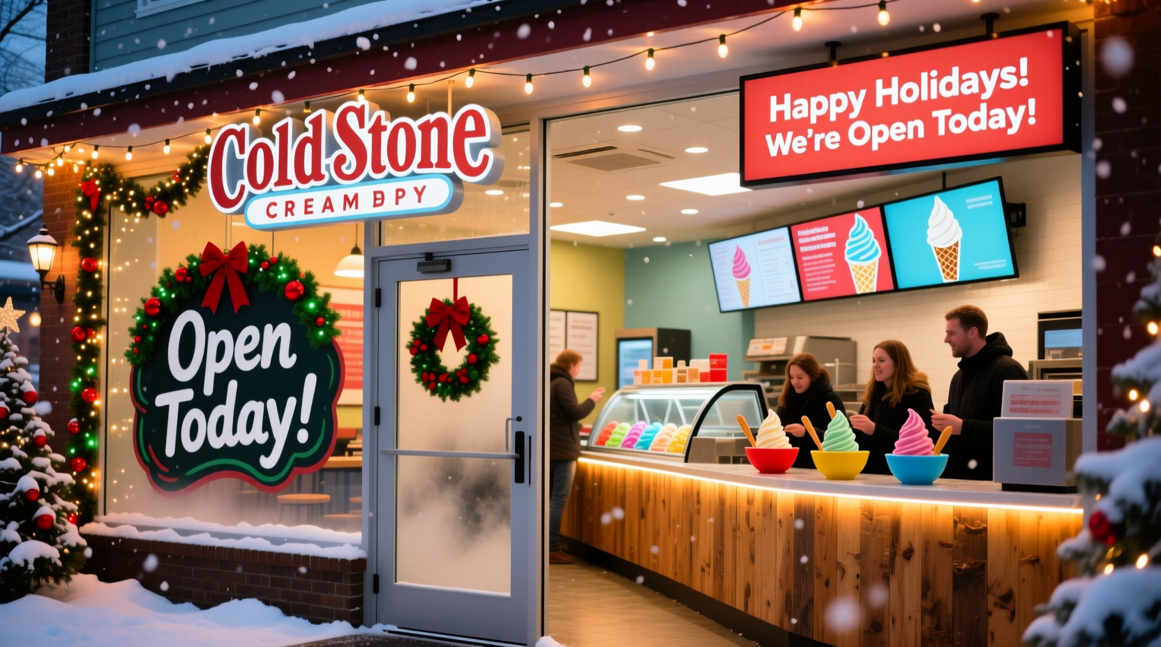 is coldstone open on christmas day
