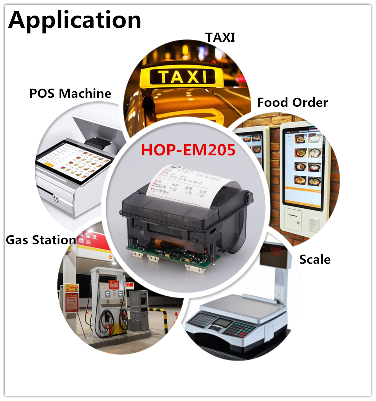 58mm USB+Serial ELM205 Mini portable small Kiosk Panel POS thermal Printer