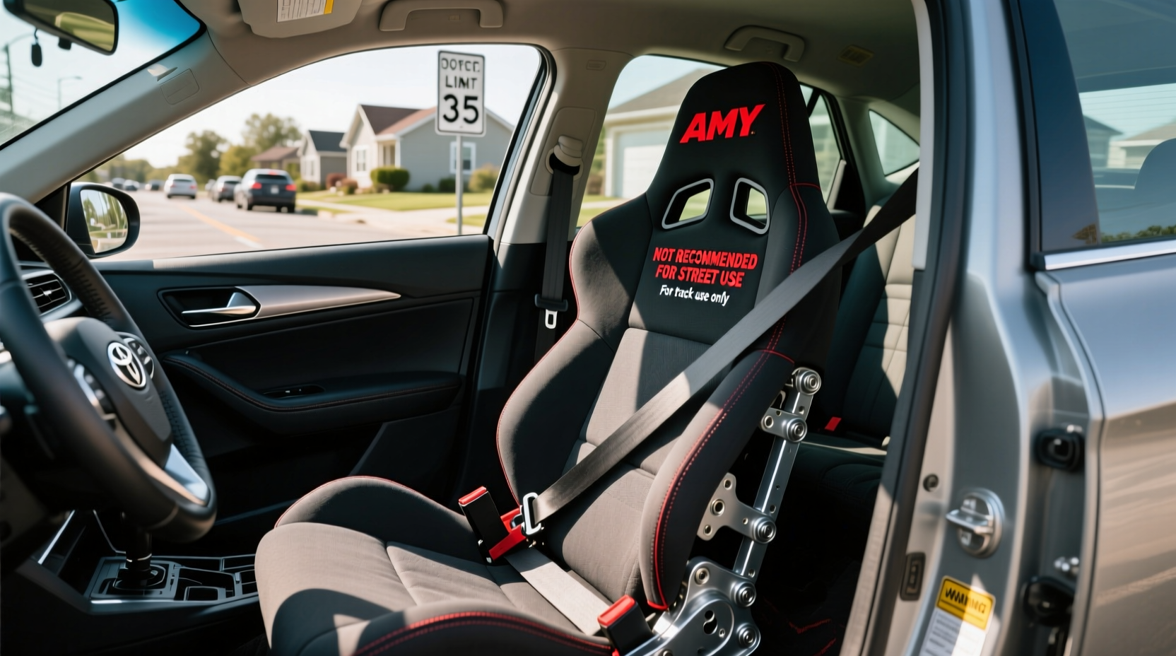 amy bucket seat install camry