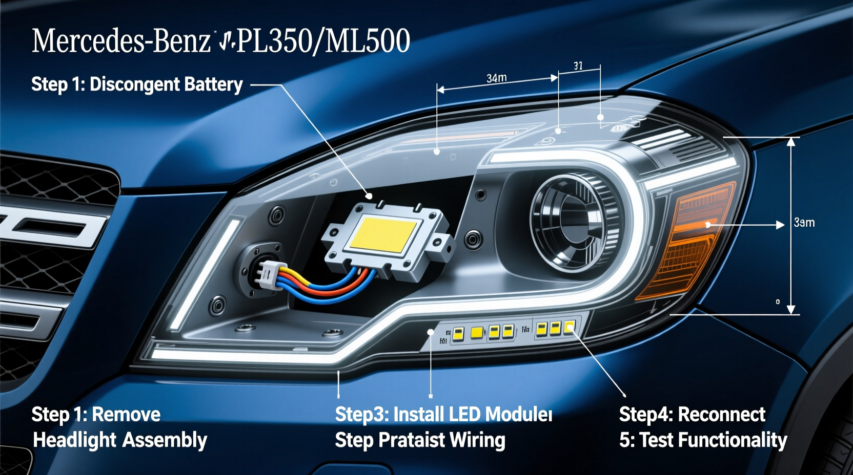 w164 led install guide