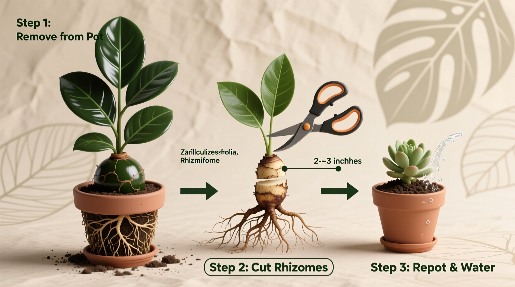 how to divide zz plant