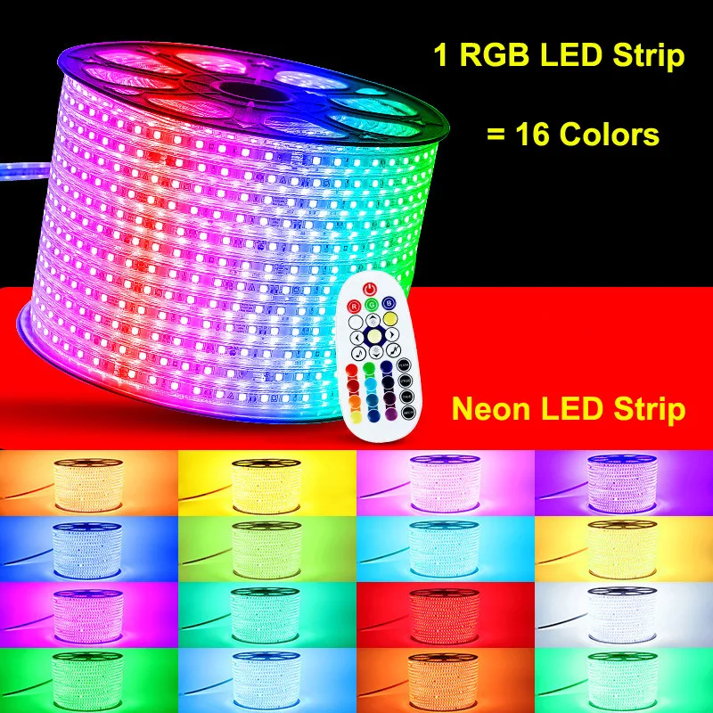 WIFI LED Strip Lights Work with Alexa Waterproof RGB LED Strip 5050 SMD LED Smart Rope Lights Smartphone APP Controlled