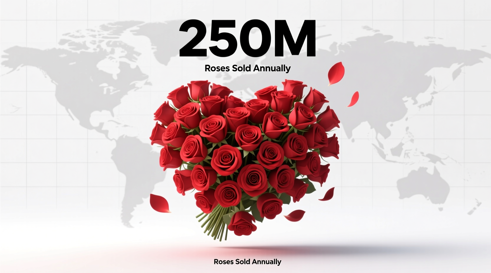 how many roses get sold on valentines day