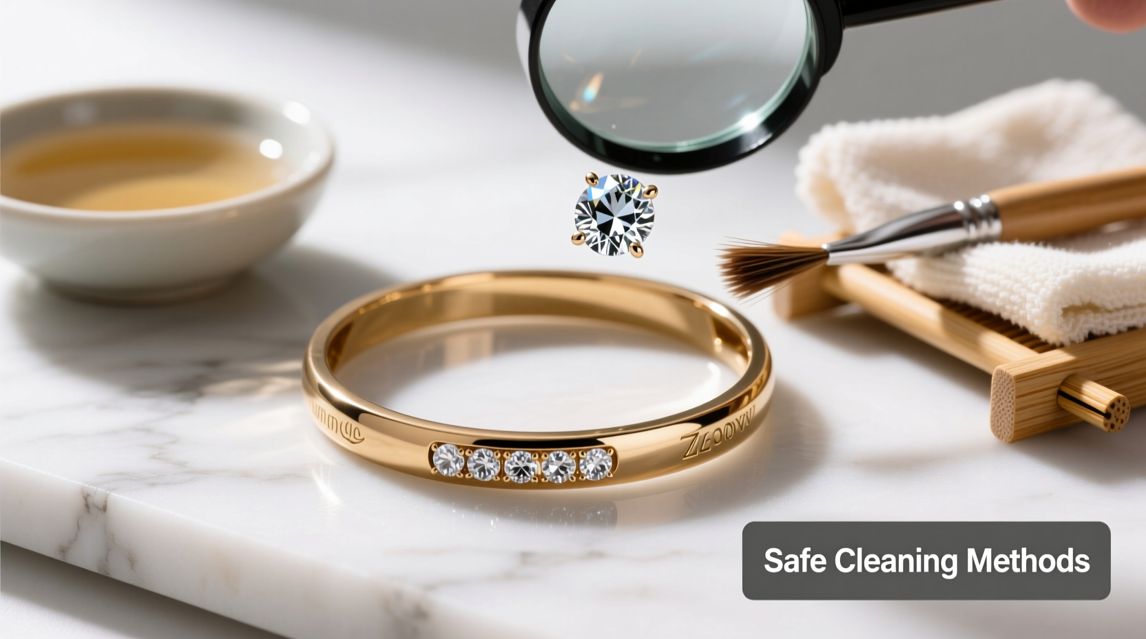 effective methods to safely clean and restore your brass and zircon bangle bracelet