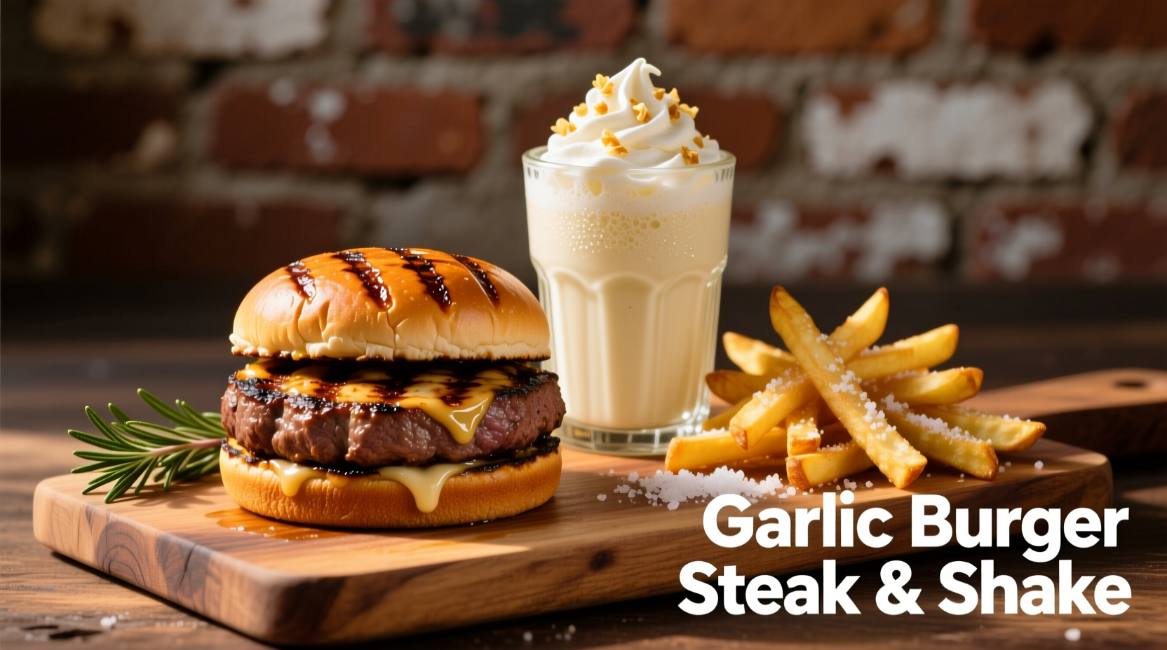 garlic burger steak and shake