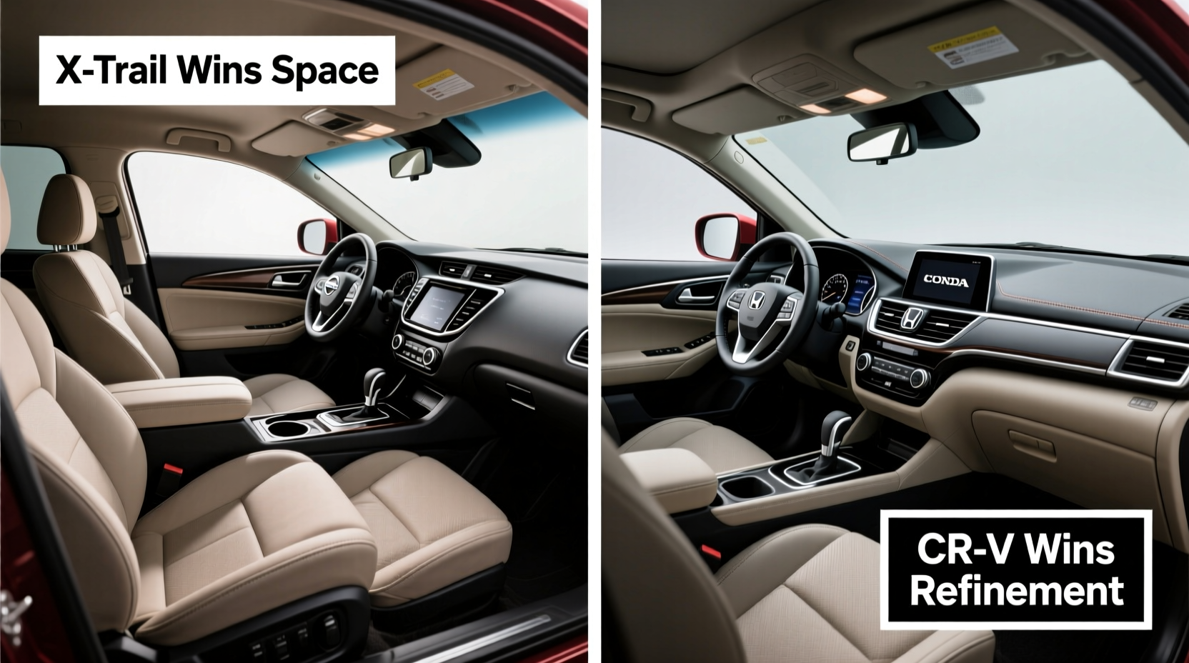 xtrail 2015 vs cr v interior