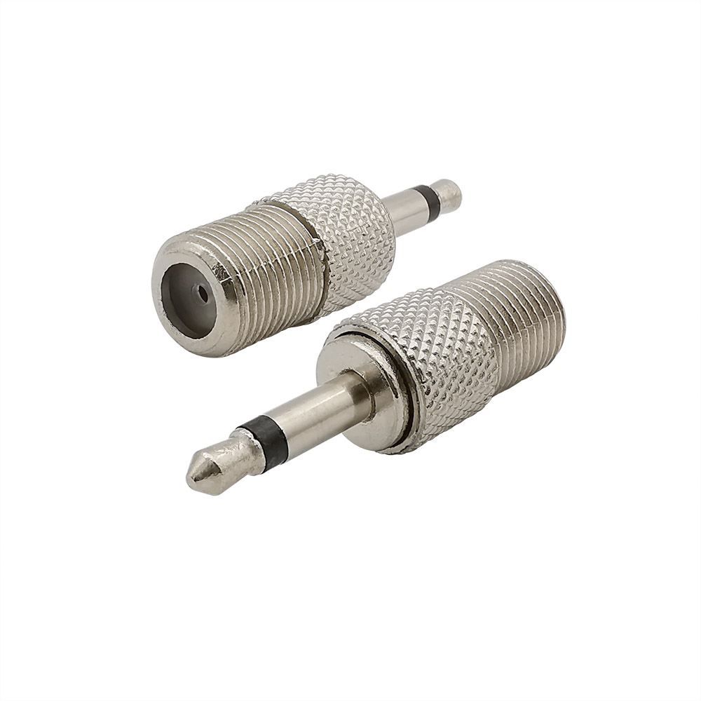 Adaptateur d'Antenne TV F Mâle vers Femelle,Connecteur Coaxial RF Compatible avec Câble Satellite,Répartiteur Antenne TV TNT,Prise - TV Son Photo