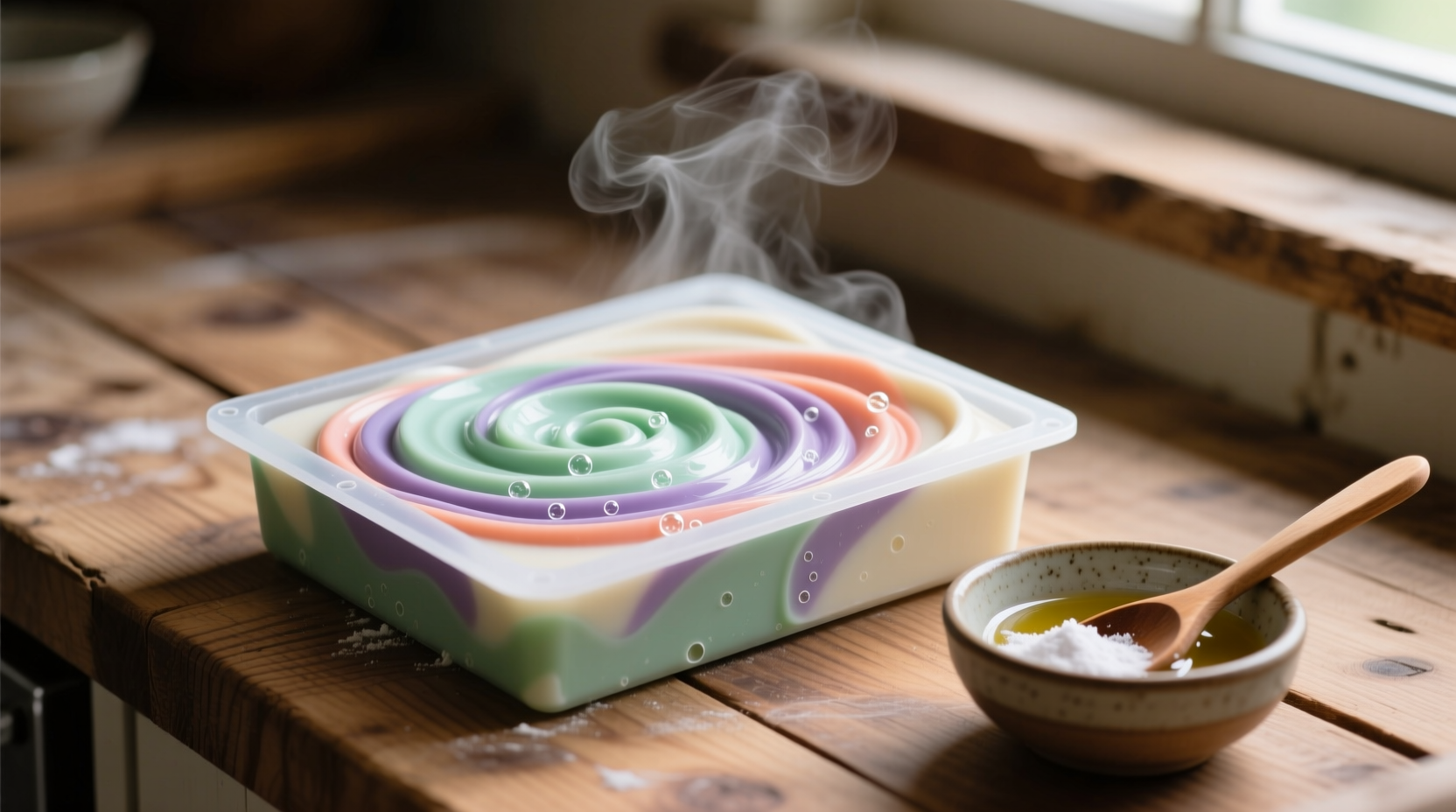 cold process soap making