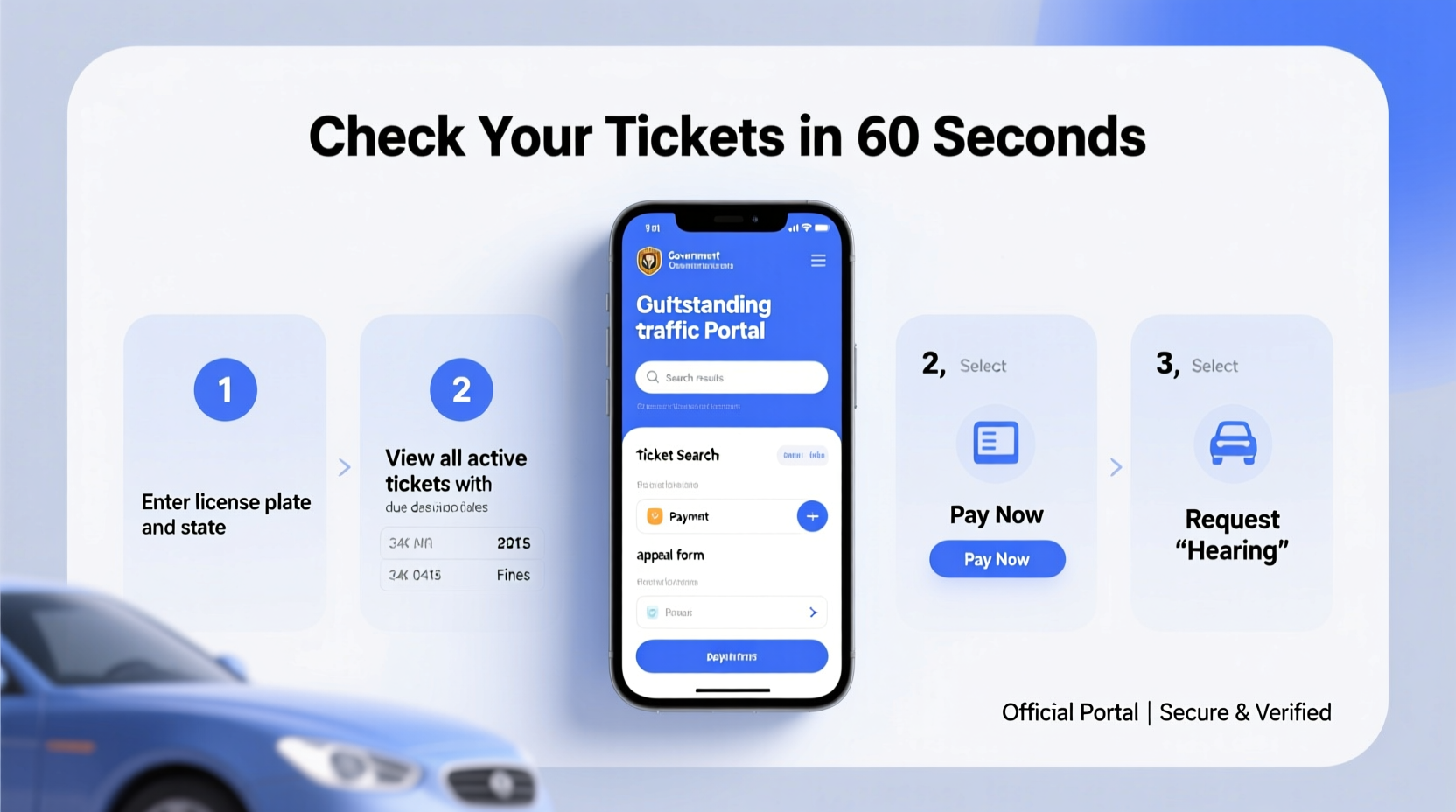 how to easily find and resolve outstanding traffic tickets for your car