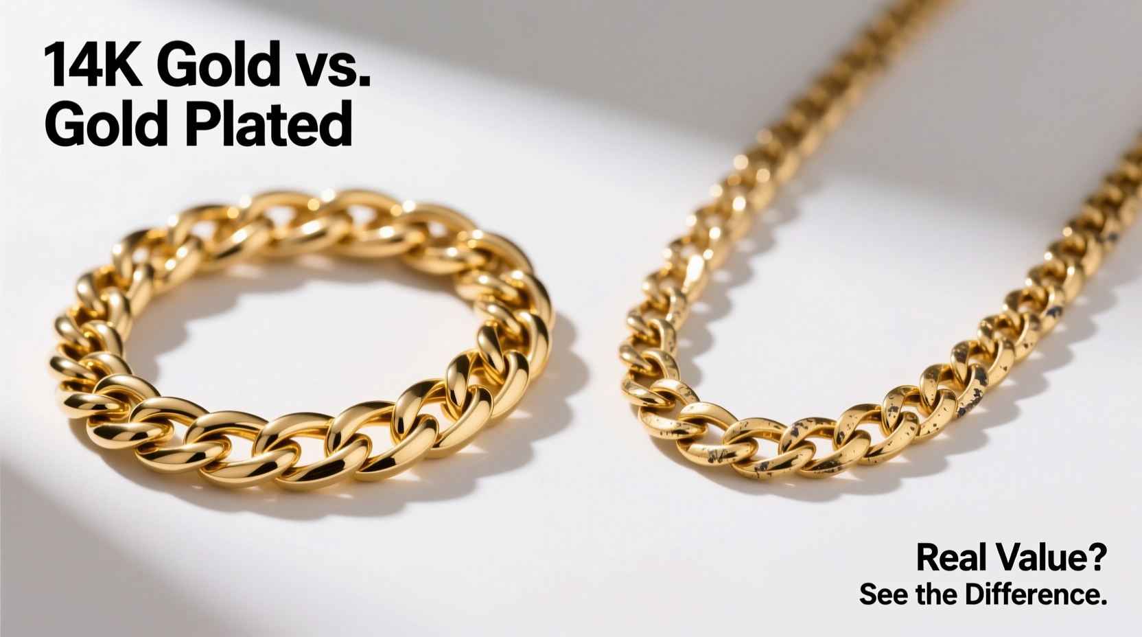 is a 14k gold cuban link chain really worth the extra money compared to gold plated