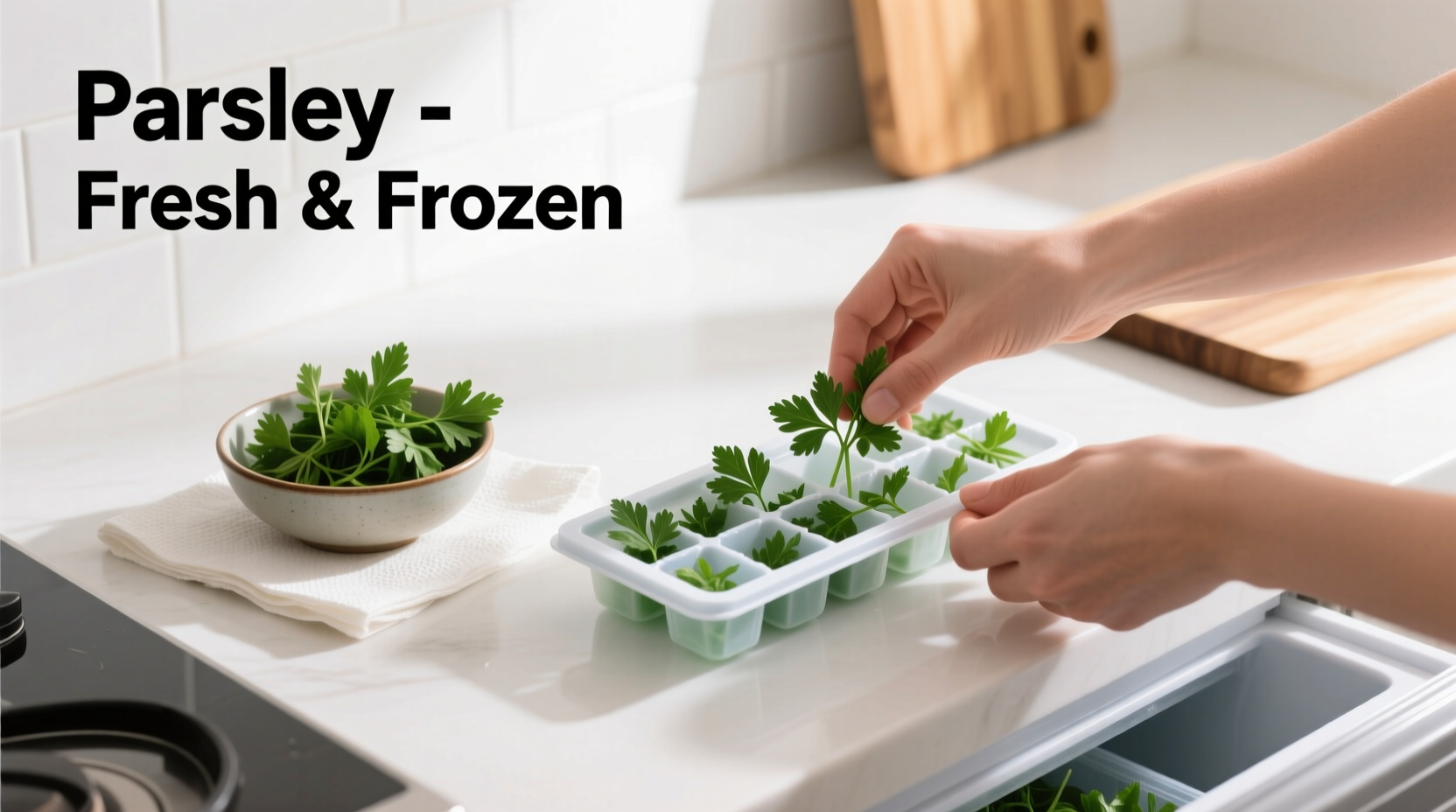 how to freeze fresh parsley