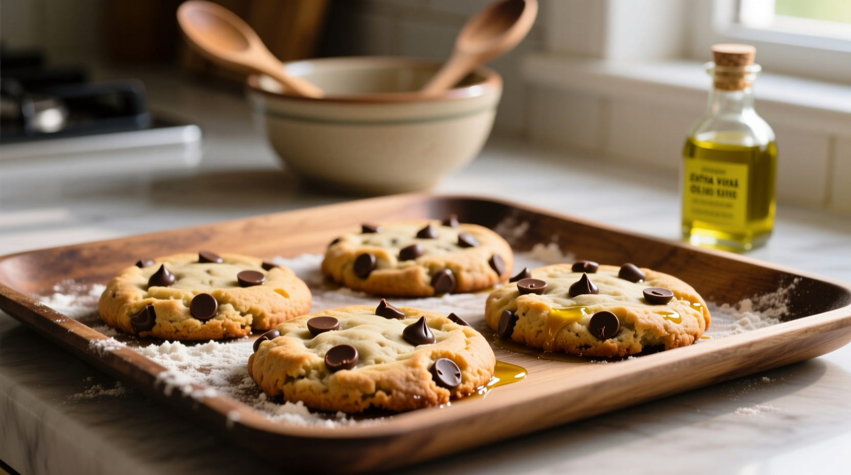 how to make olive oil chocolate chip cookies