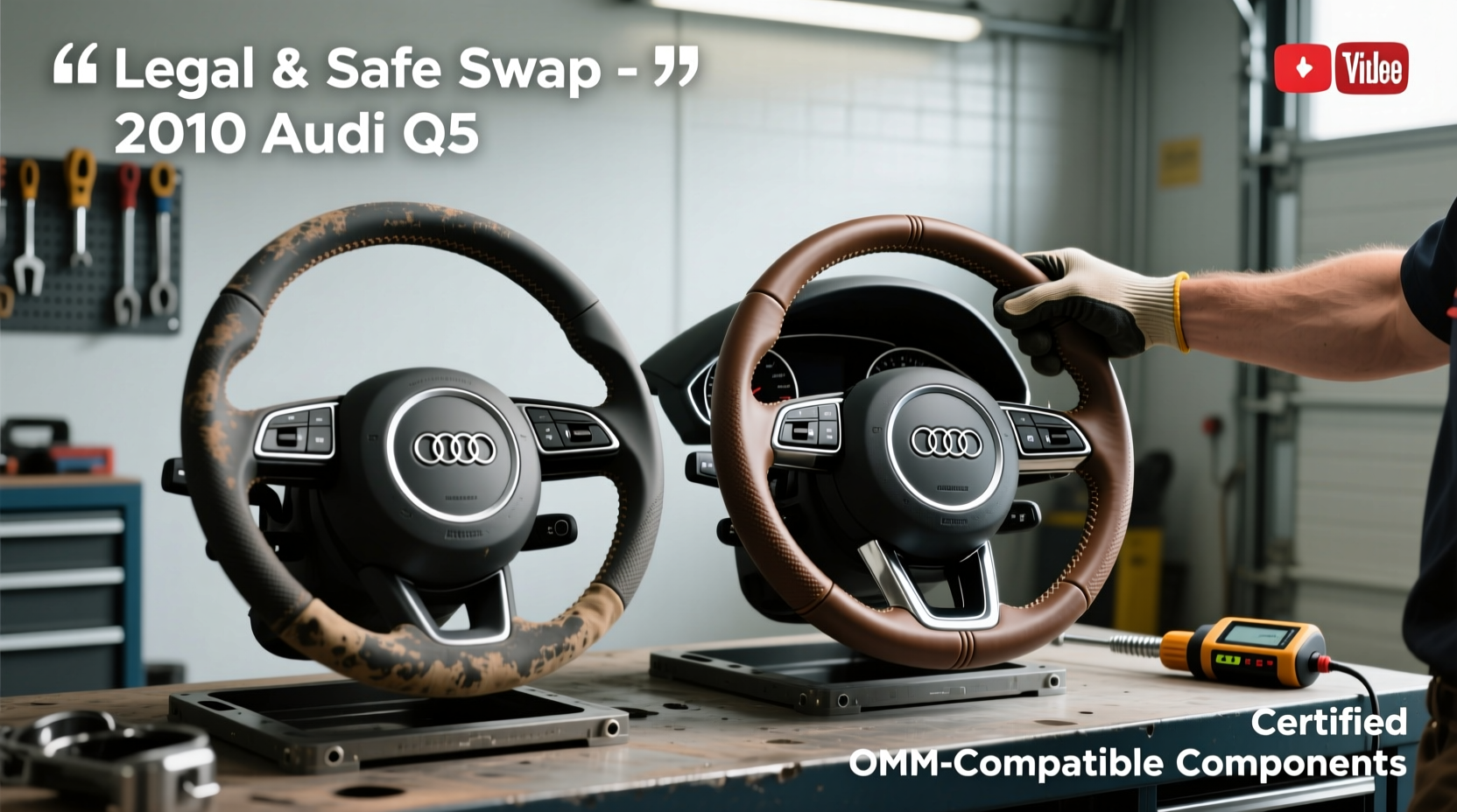 leased 2010 audi q5 steering wheel swap
