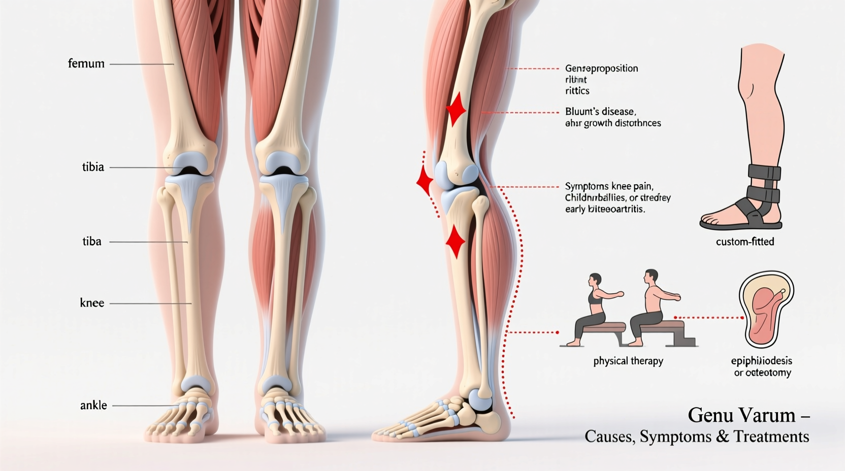 why am i bow legged causes symptoms and treatment options