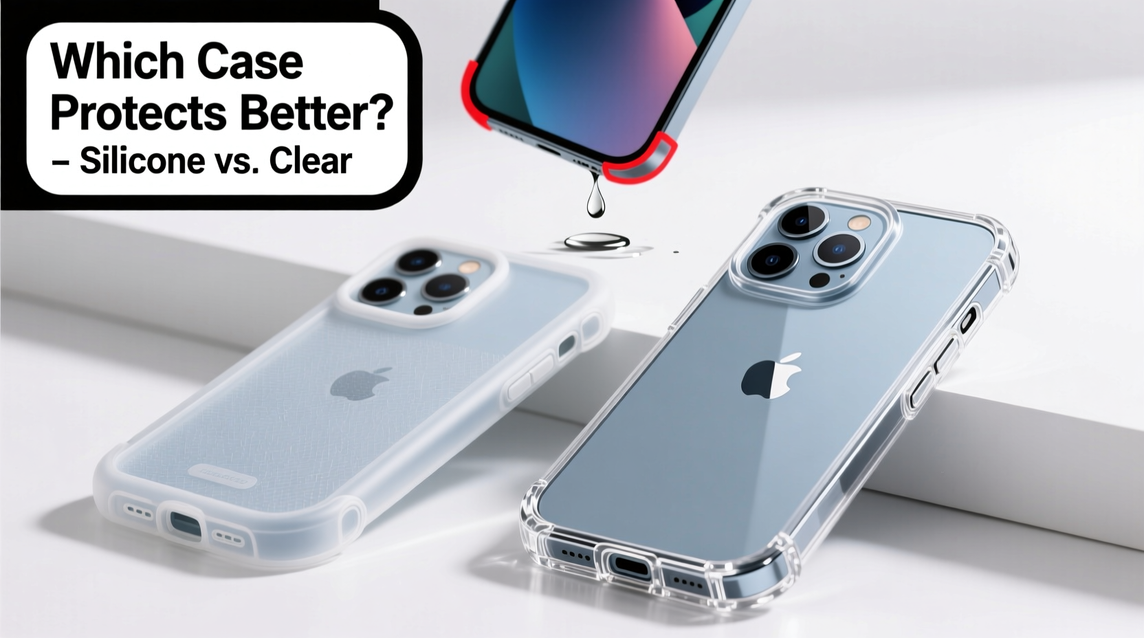 silicone or clear iphone case which one actually protects better from drops