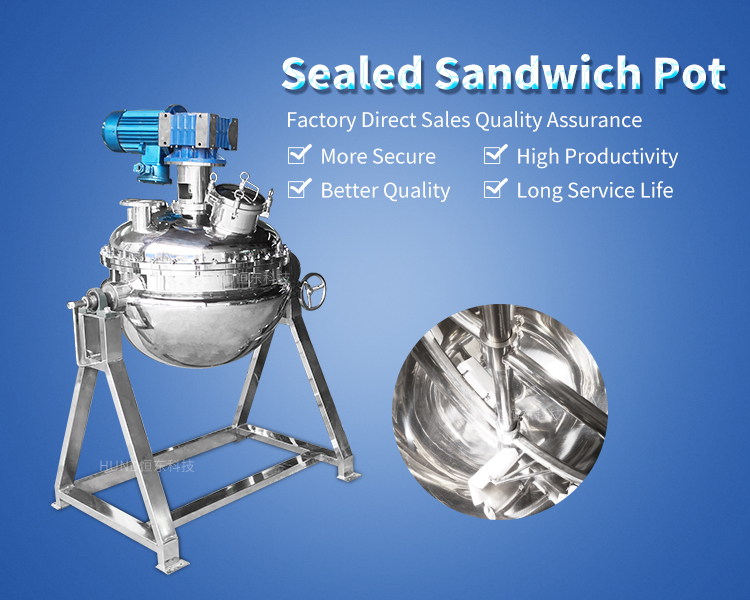 Industrial Jam Mixer Cook Machine Food Pressure Cooker Processing candy Cooking Pot With Agitator