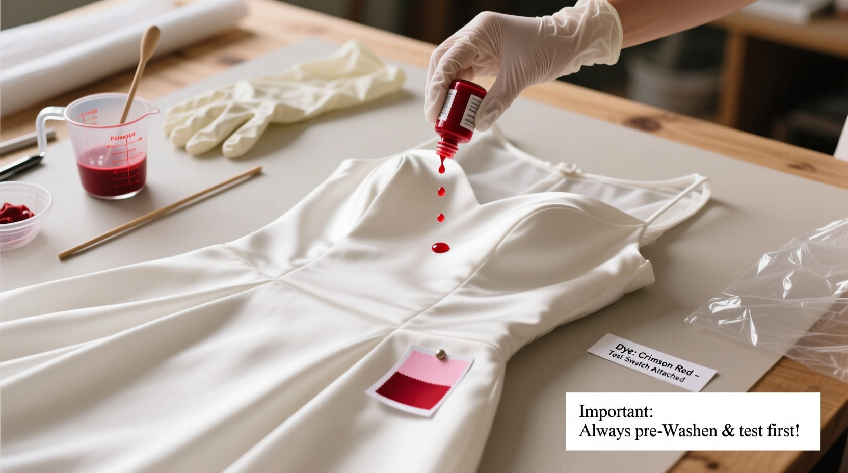 how to dye a wedding dress