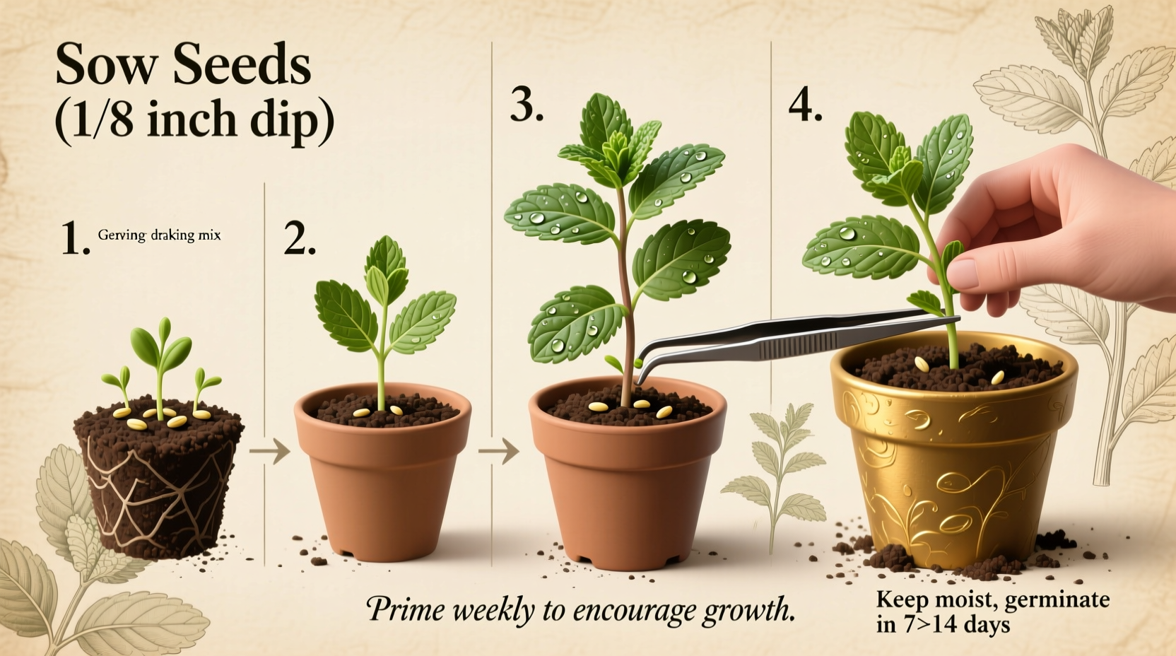 how to grow spearmint from seed
