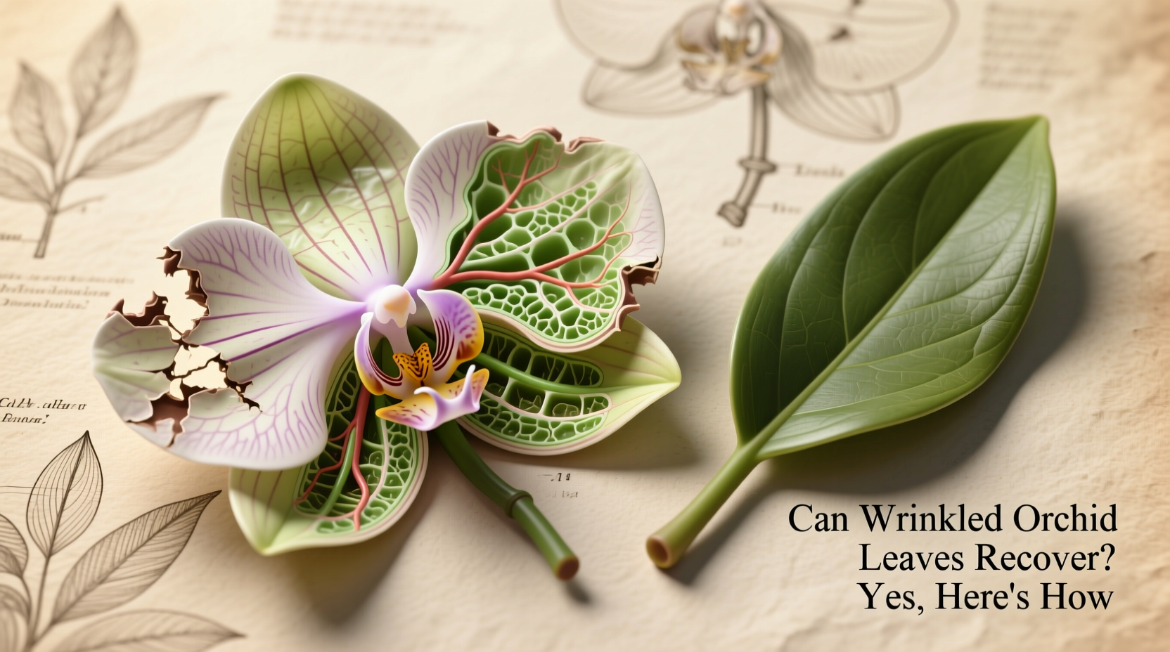 can wrinkled orchid leaves recover