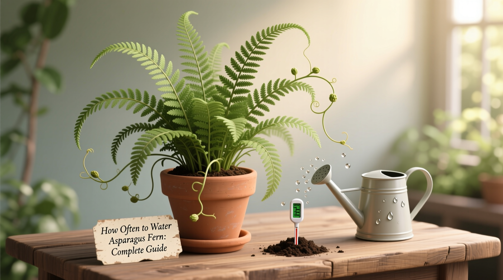 how often to water asparagus fern