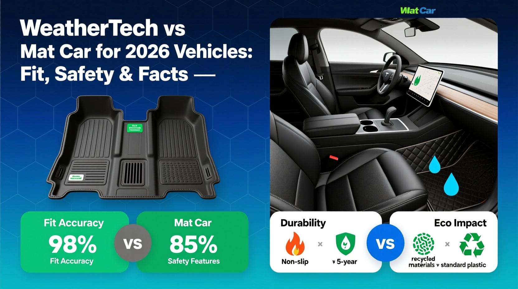 WeatherTech vs Mat Car for 2026 Vehicles: Fit, Safety & Facts