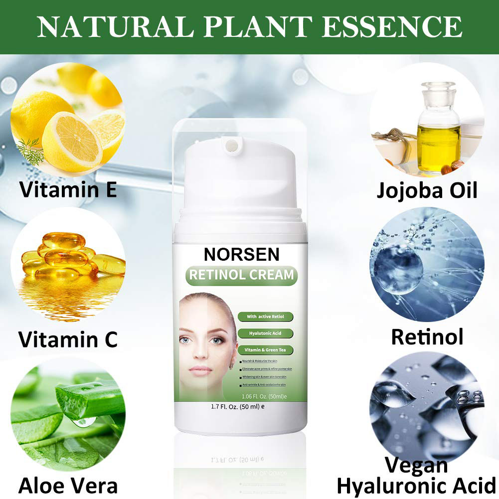 OEM Natural Organic Wrinkles Fine Lines Firming Skin Whitening Retinol Face Cream