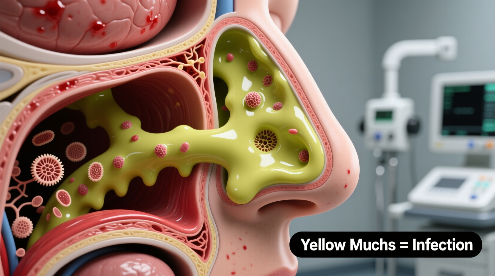 yellow mucus when sick what does it mean causes more
