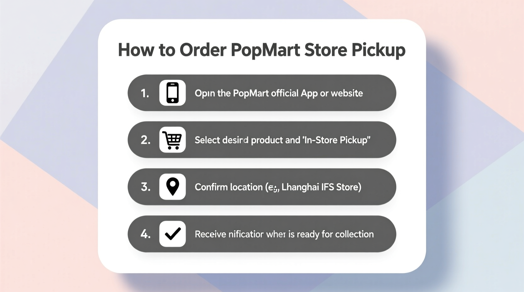 how to order popmart store pickup