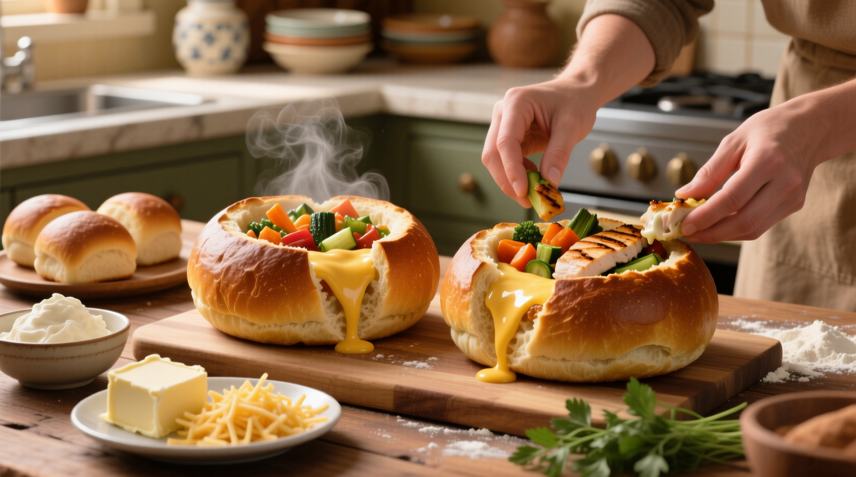 how to make paneras double bread bowl at home