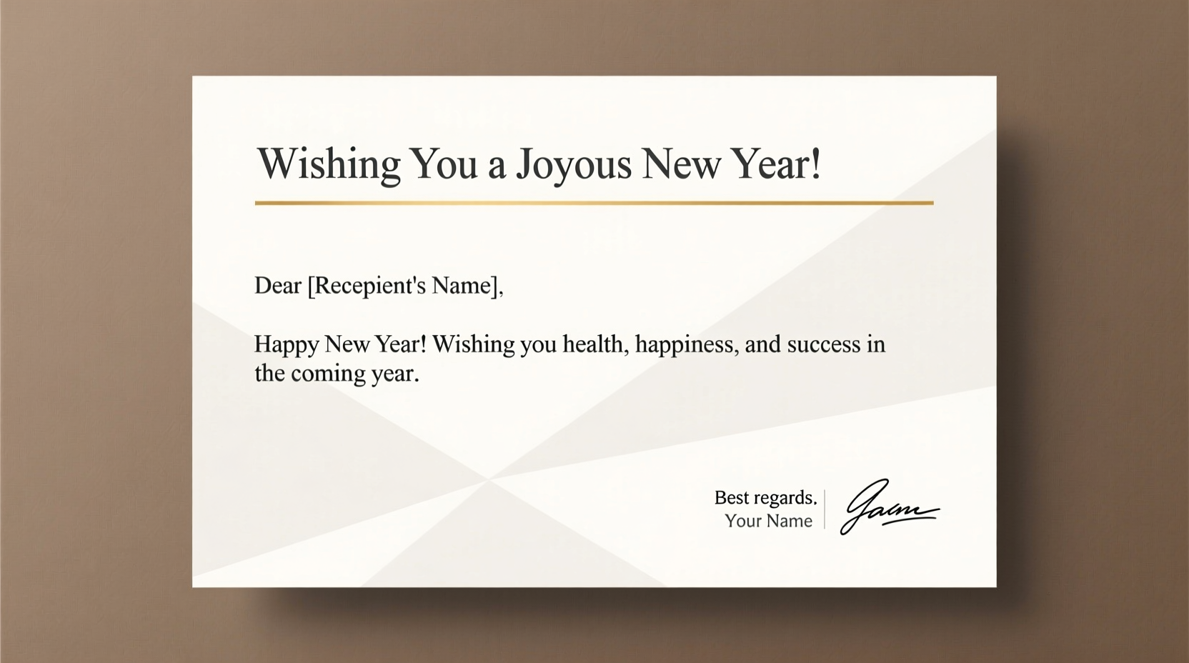 how to start email with happy new year