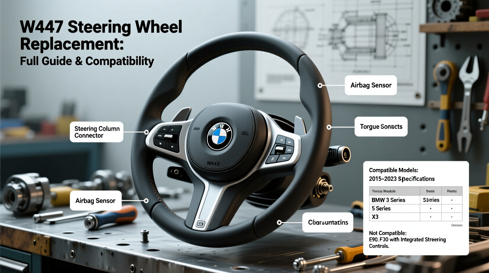 w447 steering wheel replacement
