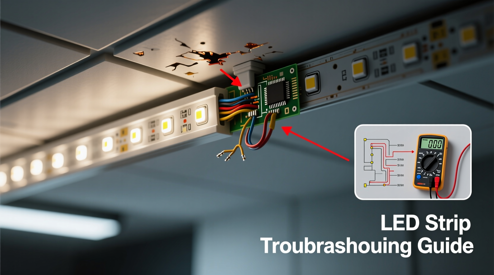 led lights half working causes troubleshooting guide