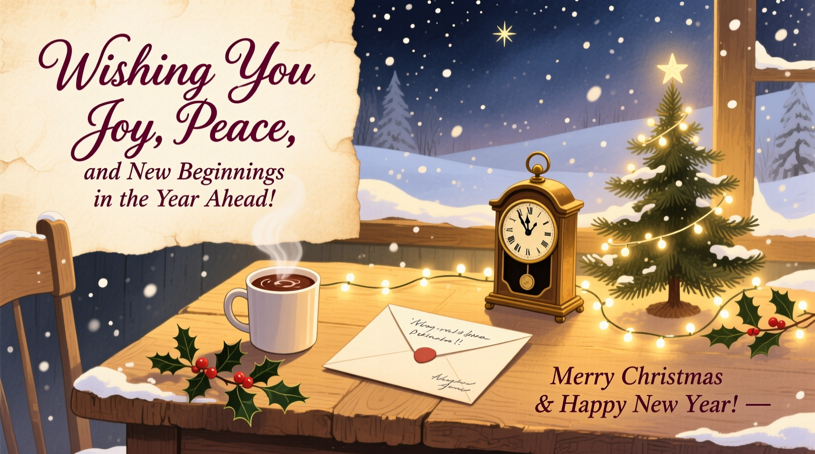 what to write in a christmas card new year