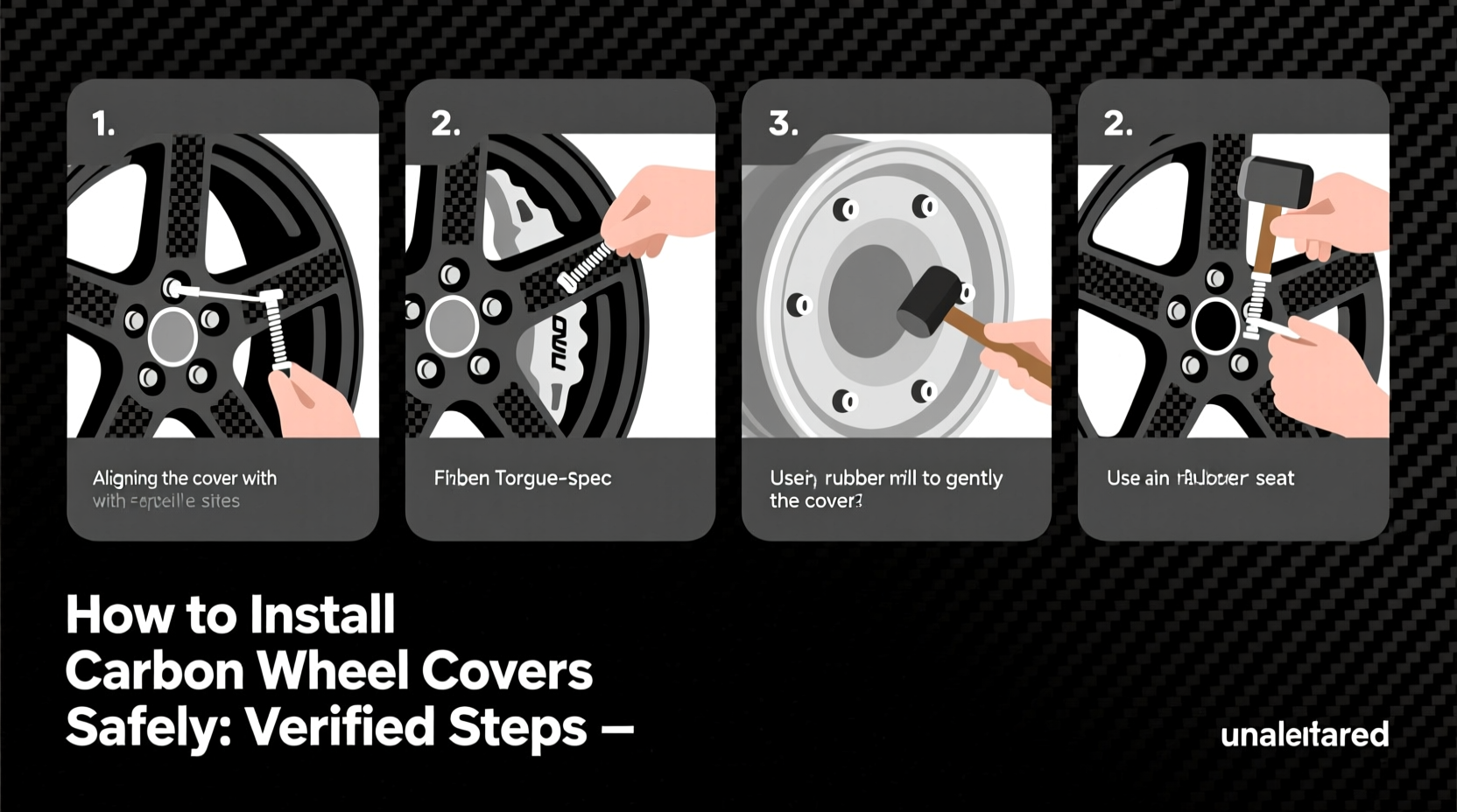 install carbon wheel cover safely