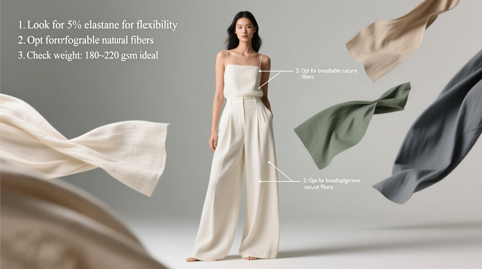 the ultimate guide to selecting the perfect fabric for comfortable wide leg pants