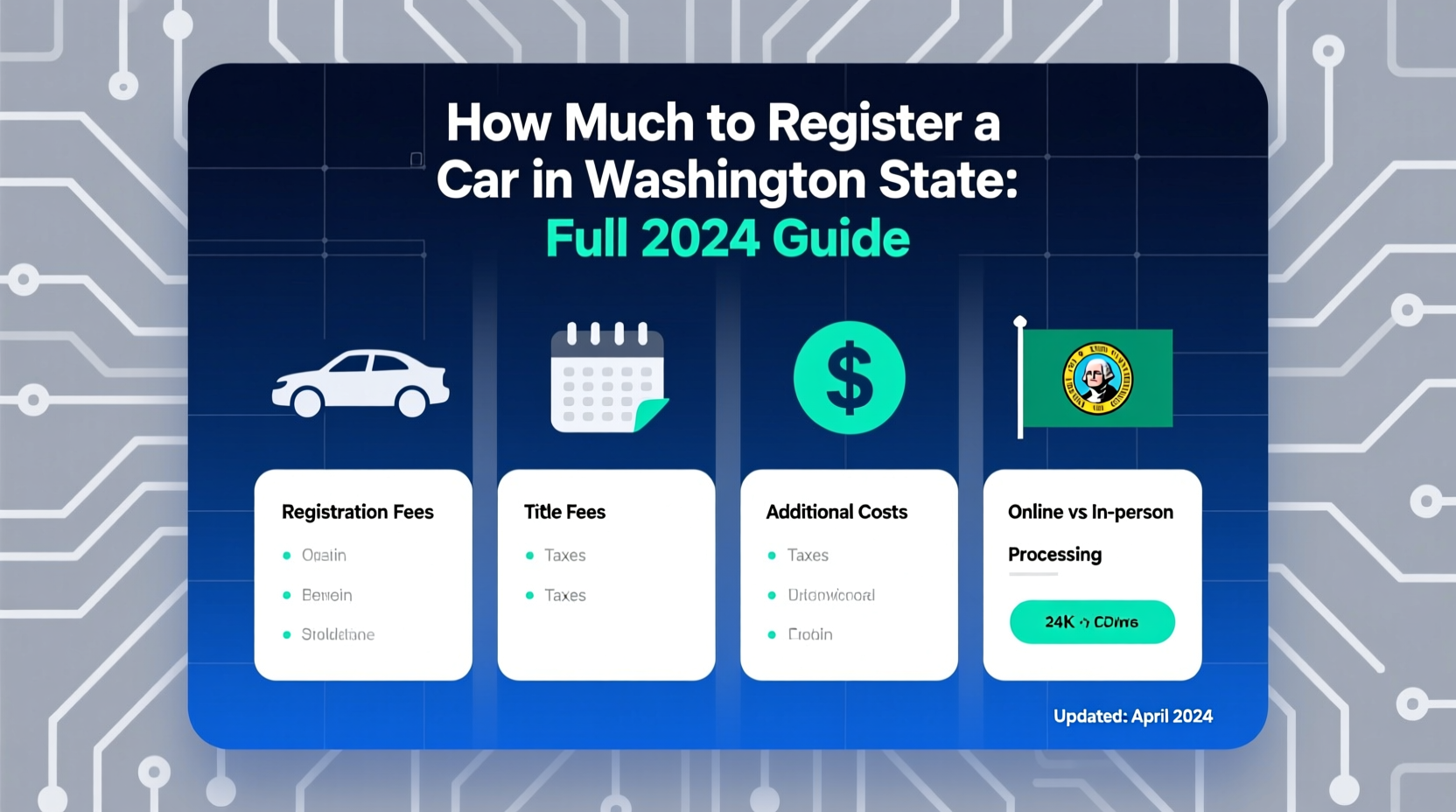 how much to register a car in washington state