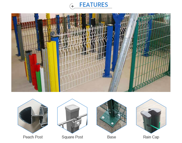 Factory price galvanized steel welded bending fence 3D curved metal welded wire mesh