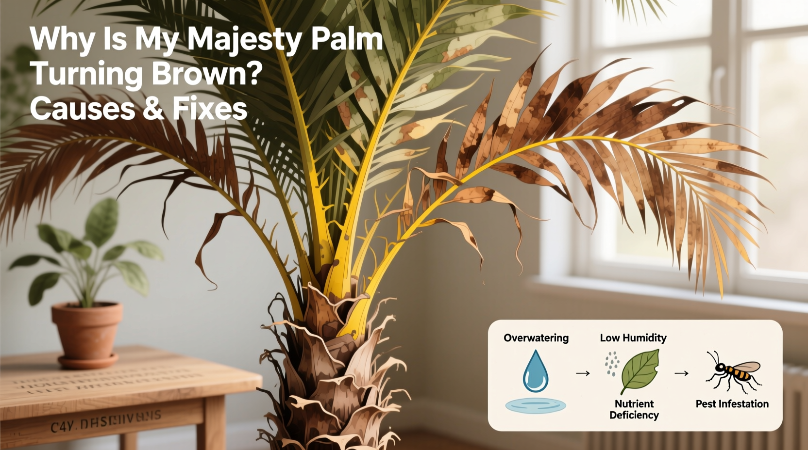 Why Is My Majesty Palm Turning Brown? Causes & Fixes