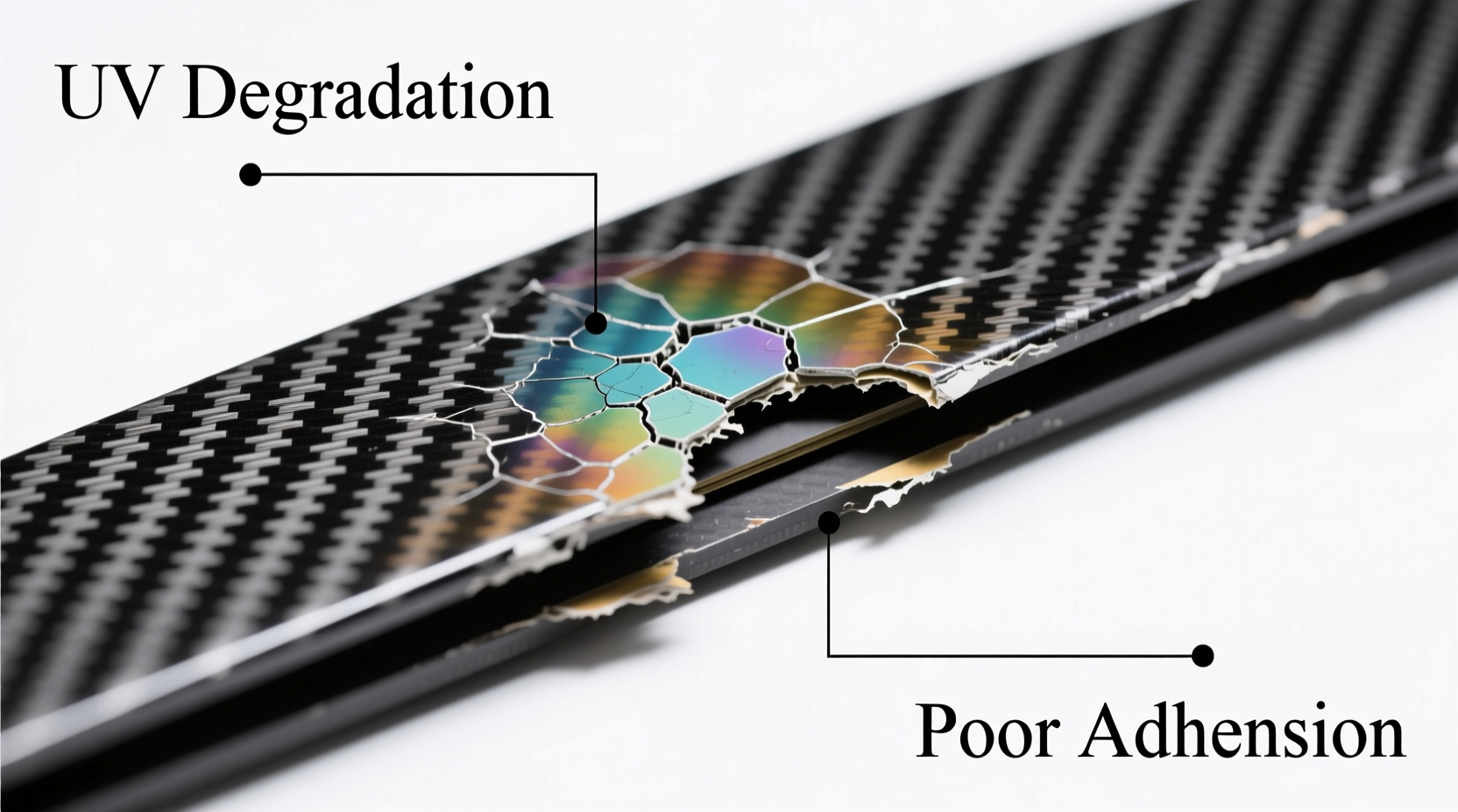 W205 Carbon Peel Reason: UV Degradation & Poor Adhesion