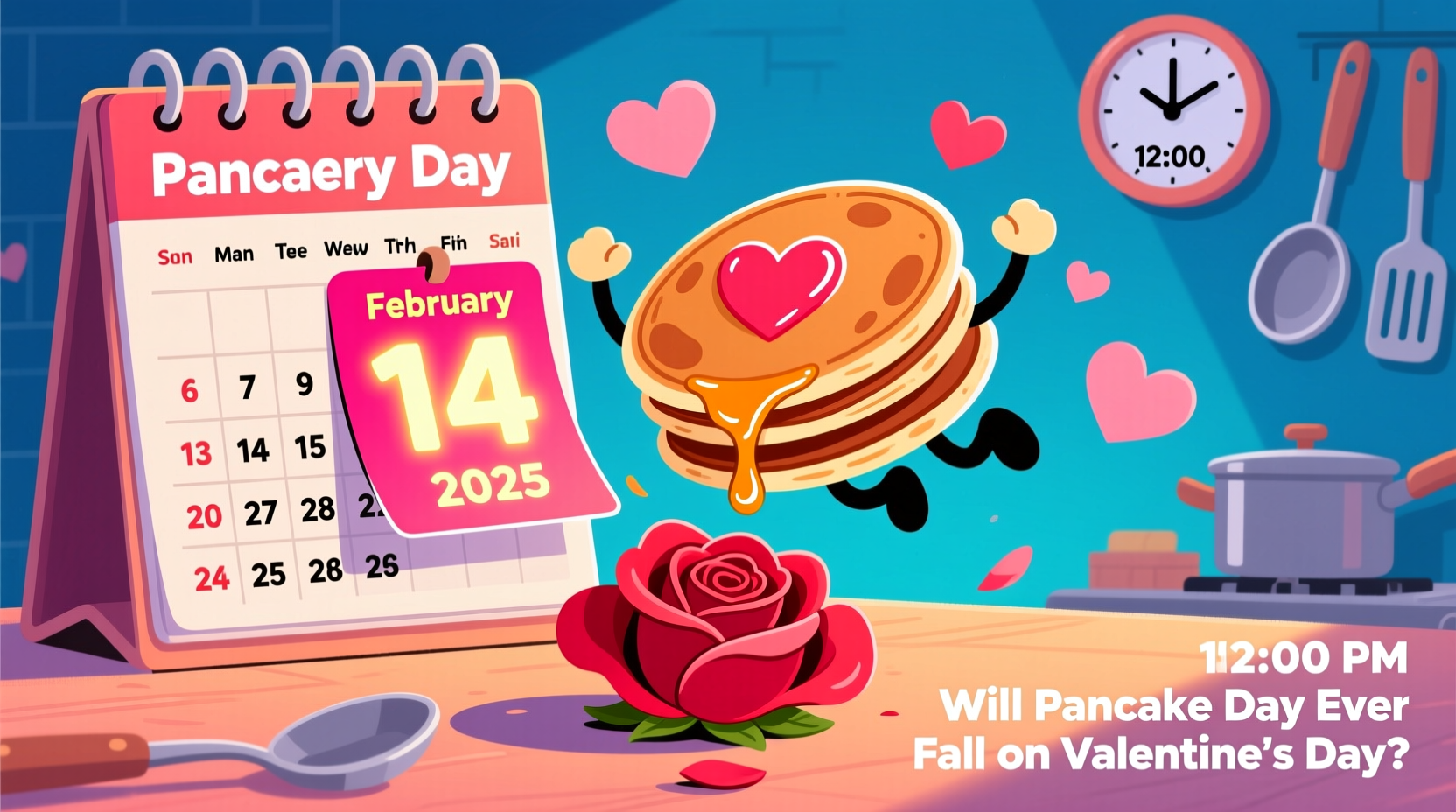 will pancake day ever fall on valentines day