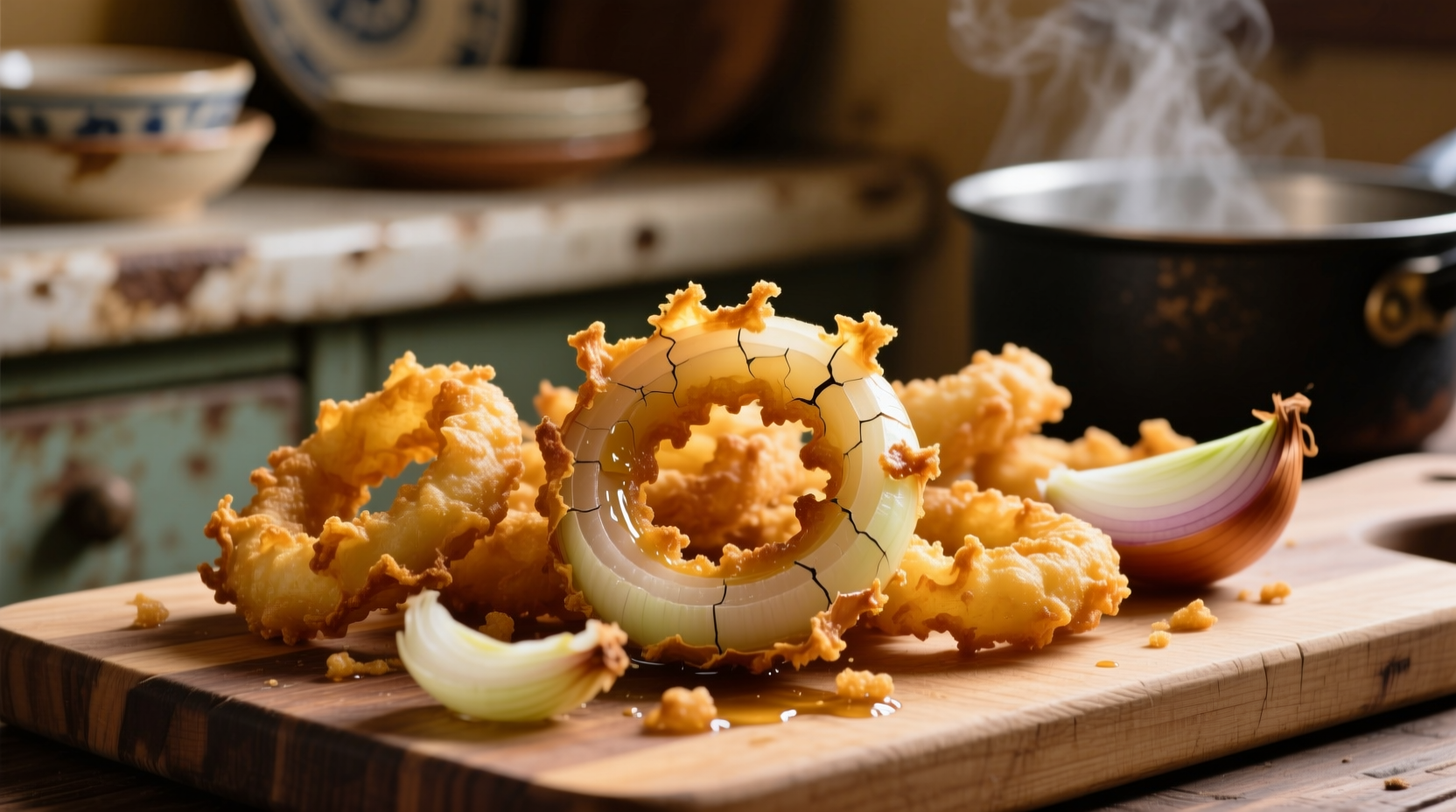 battered onion rings