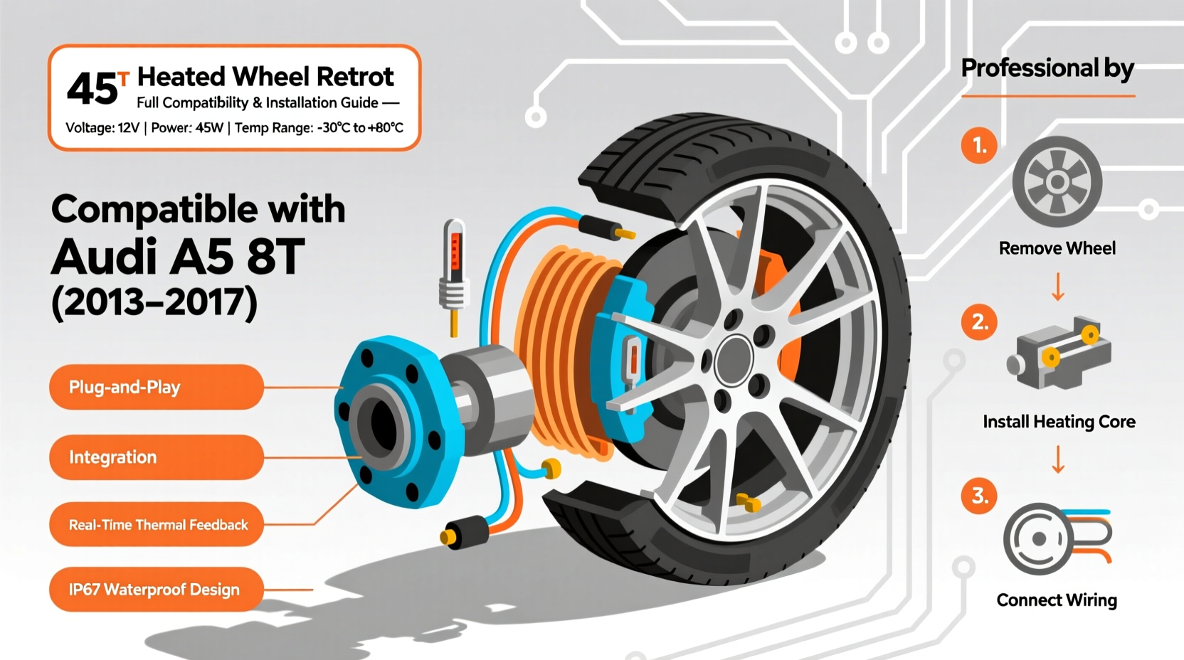 a5 8t heated wheel retrofit