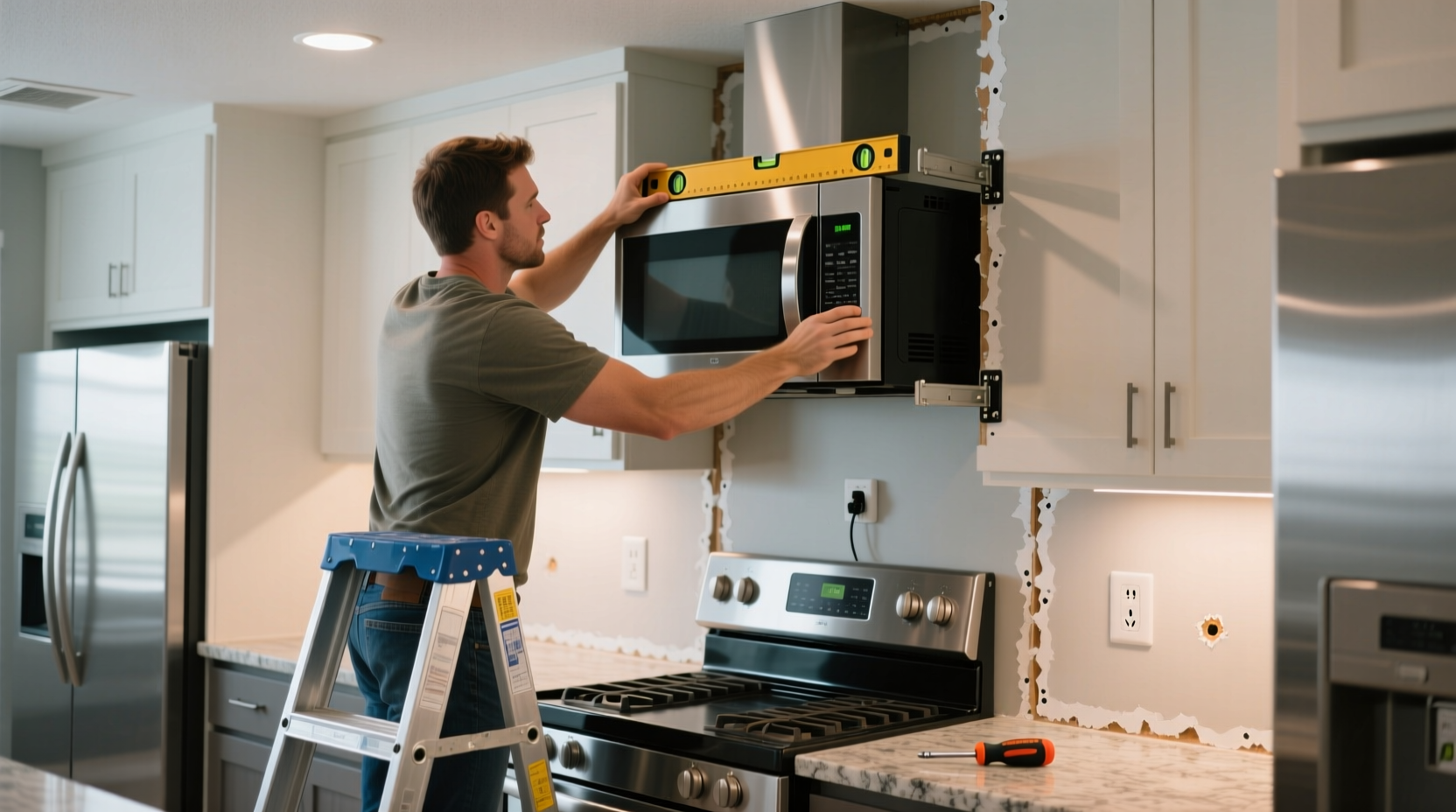 how to install an over the range microwave