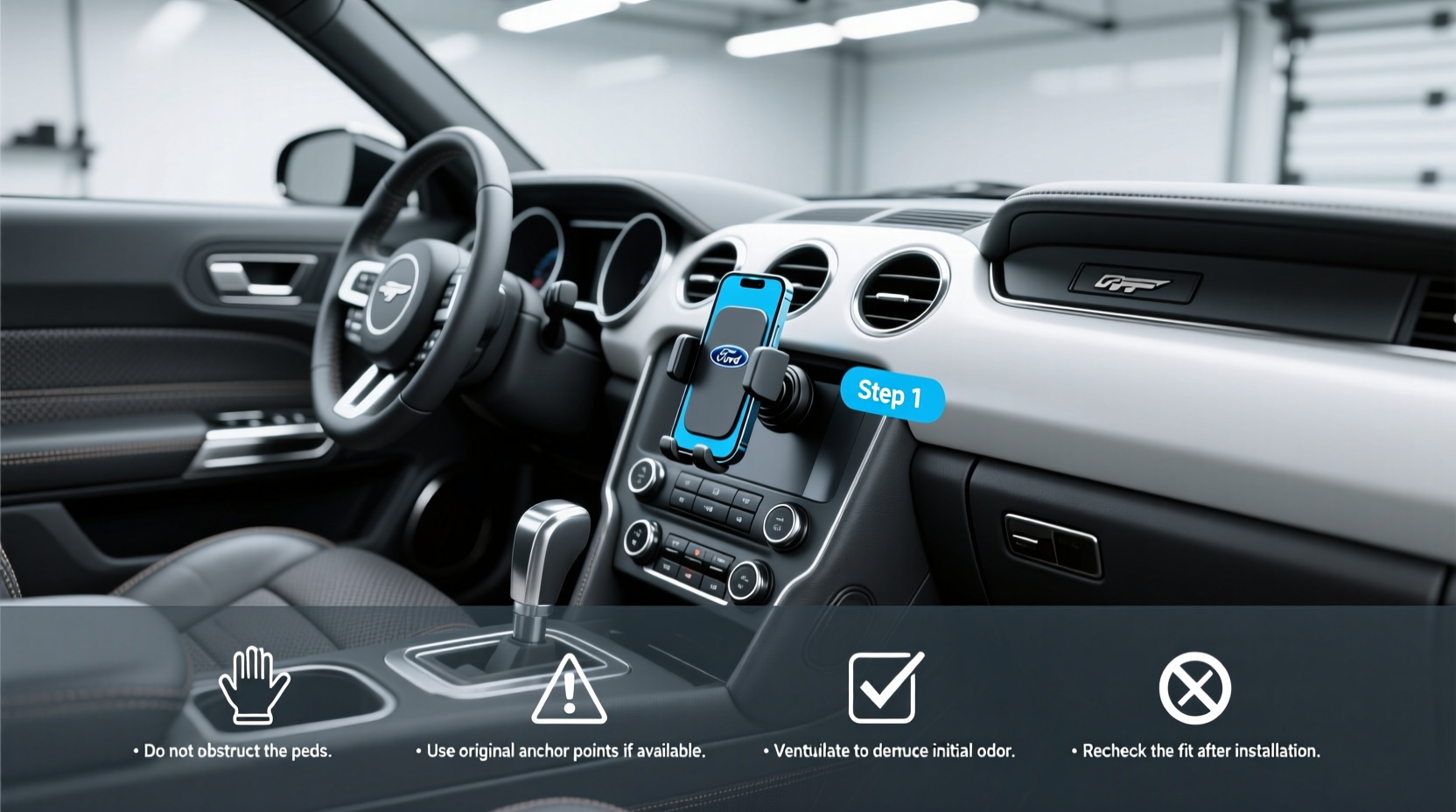 2011 mustang phone mount