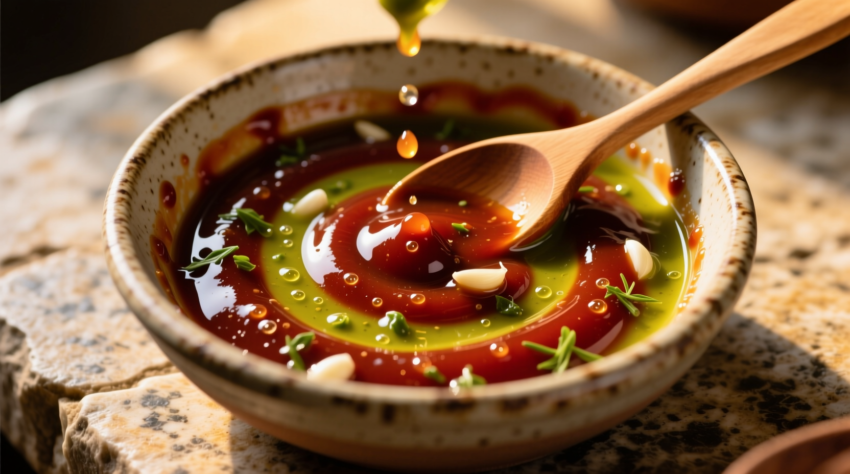 mix italian dressing with barbecue sauce for the perfec