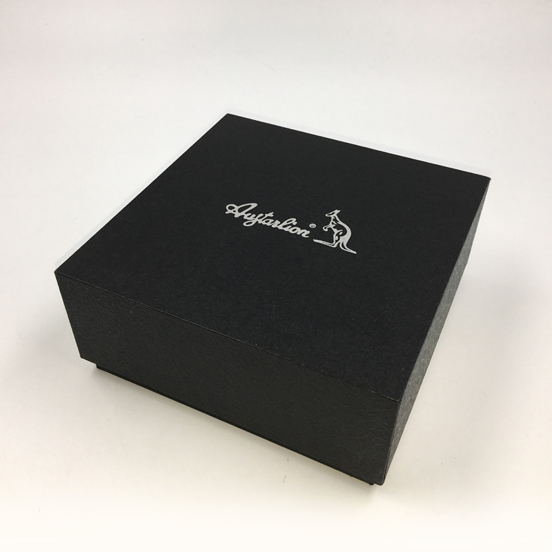 Wooden Box factory customized Luxury Custom Logo Rigid Small Paperboard Black Gift Paper Box