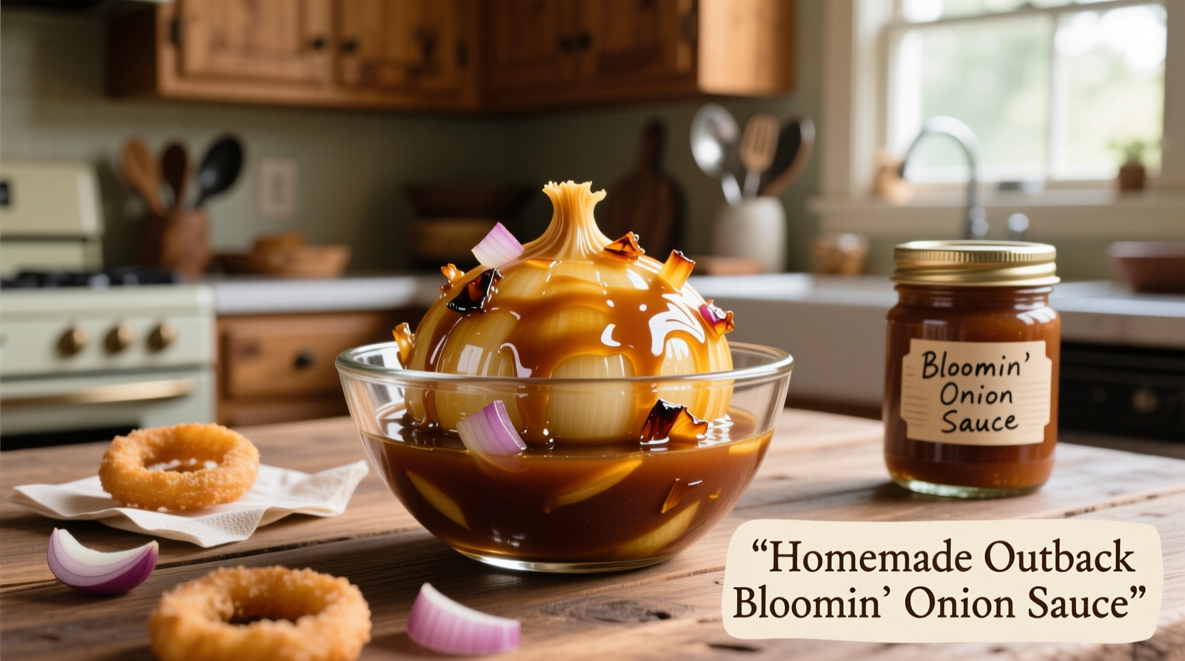 Homemade Outback Bloomin Onion sauce in clear bowl