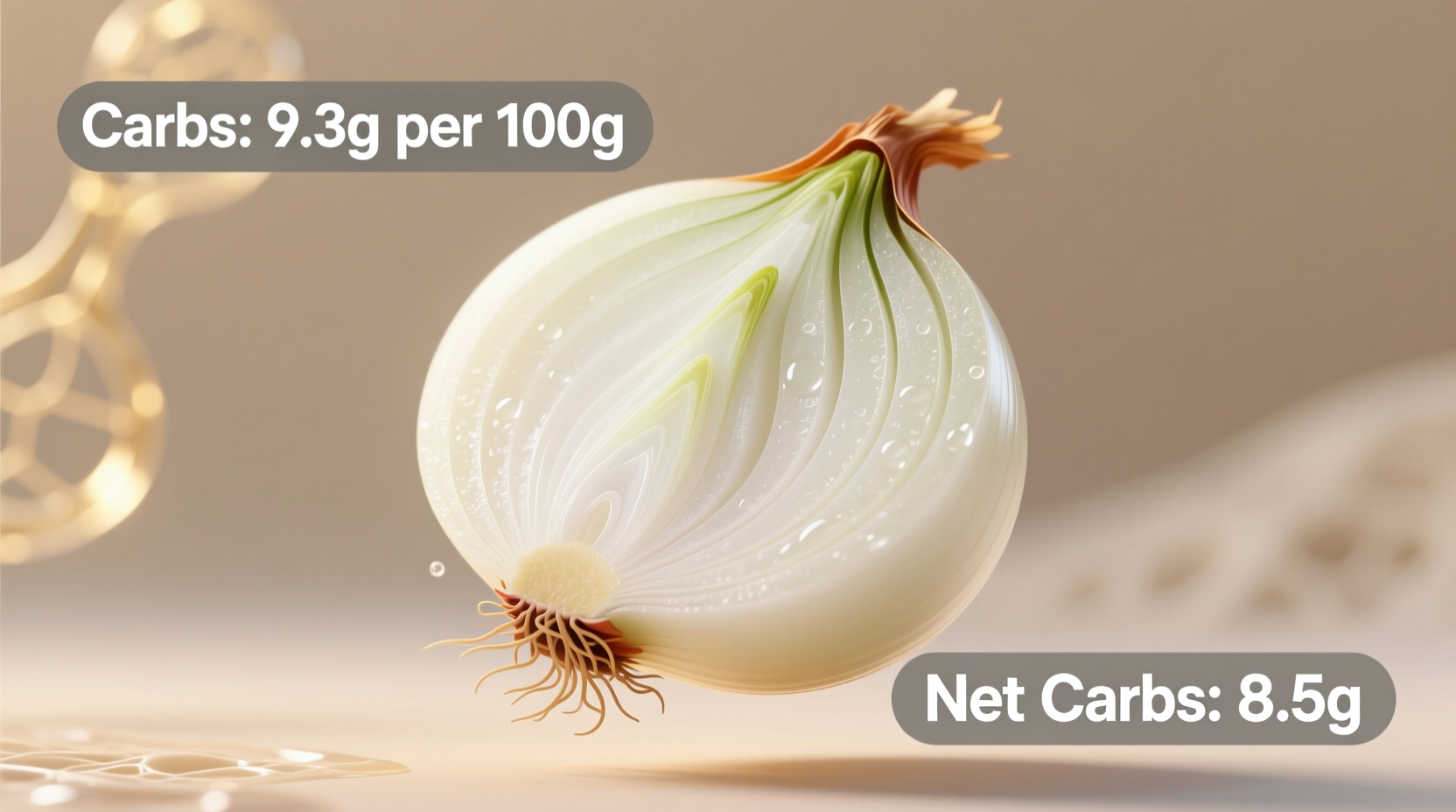 carbs in white onion