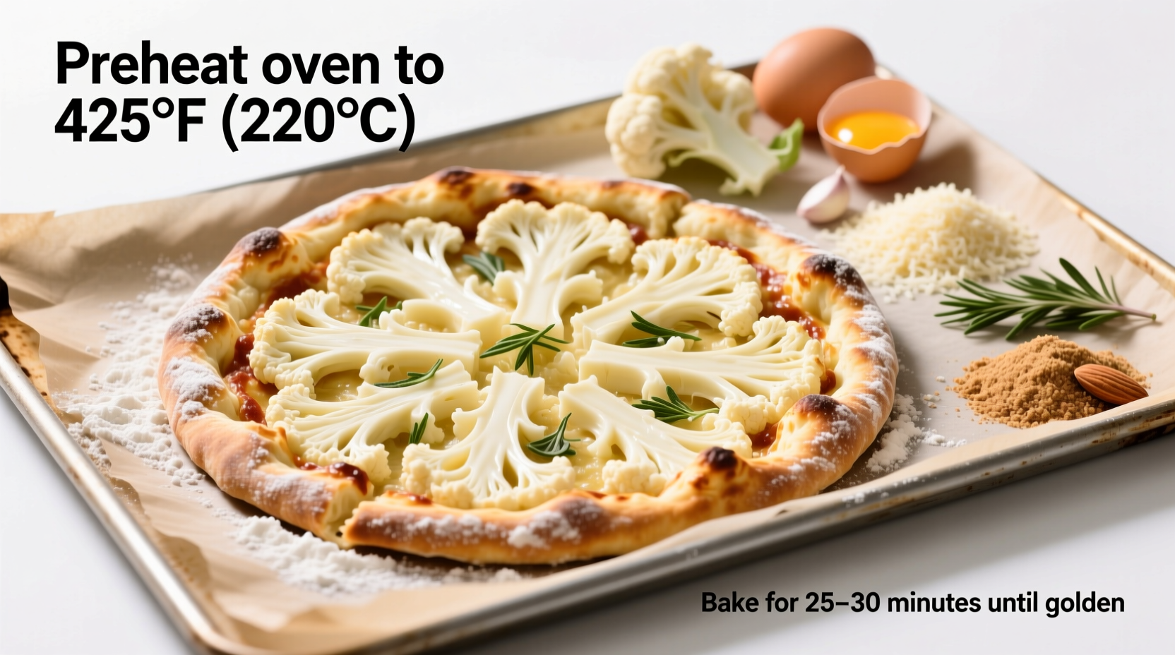 Cauliflower pizza crust baking instructions
