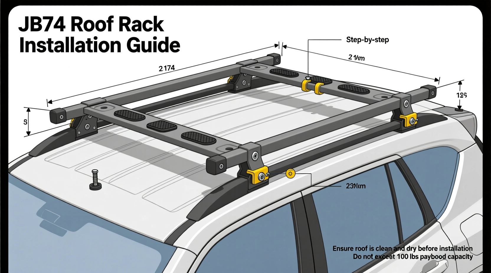 jb74 roof rack installation